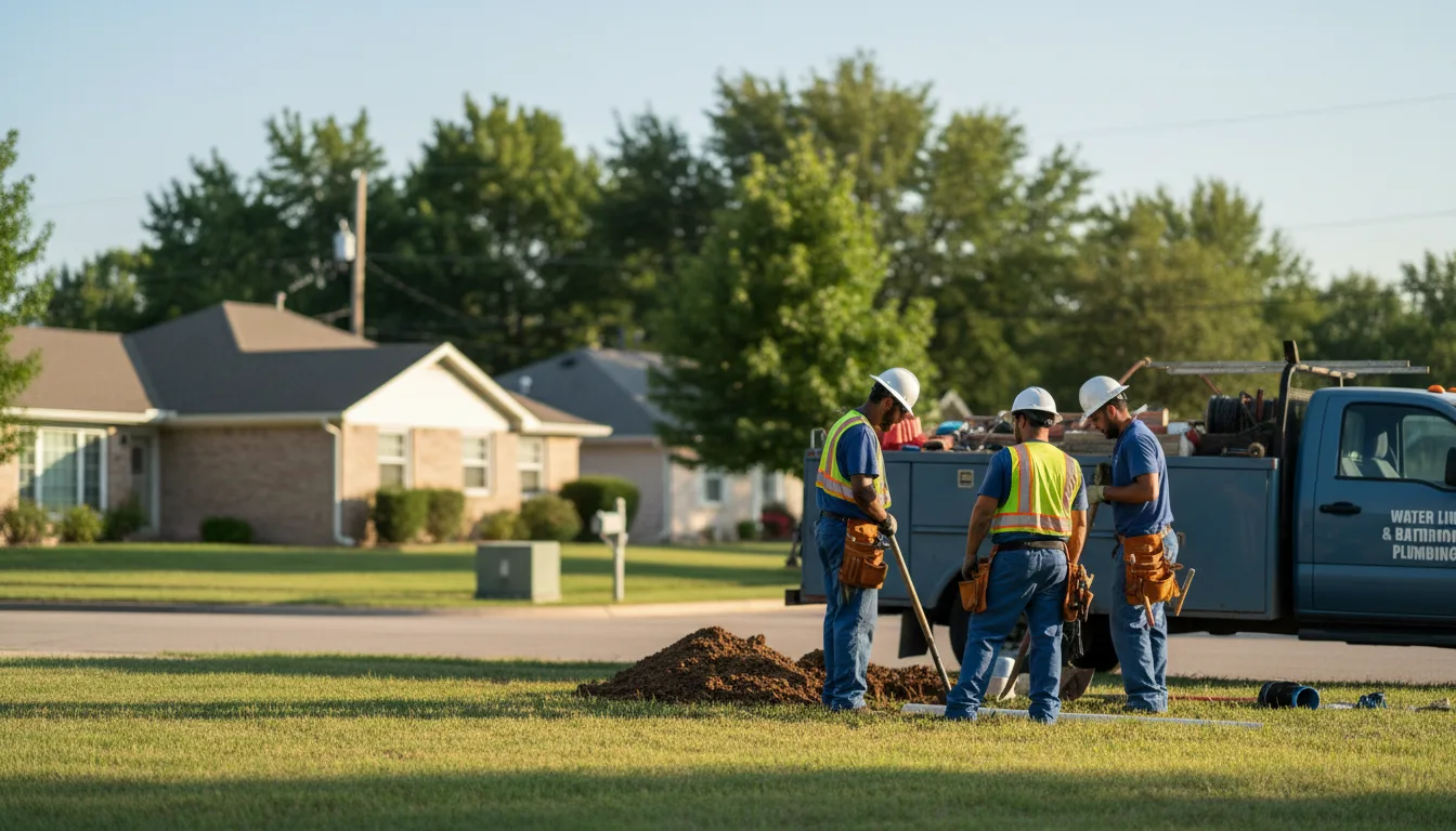 Residential water line and bathroom plumbing service in West Liberty, OH